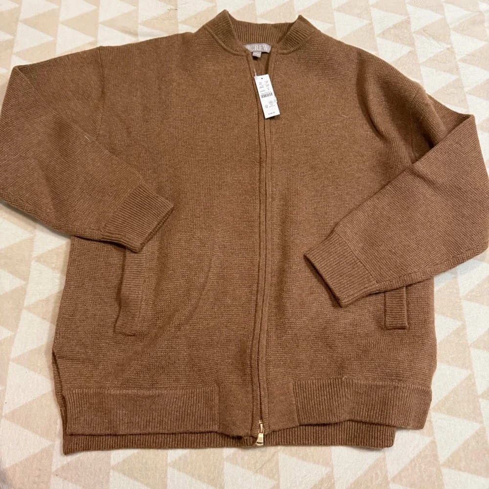 J crew Full-zip flight sweater-jacket